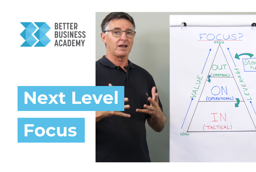 Video thumbnail of Geoff Knox talking about next level focus in business