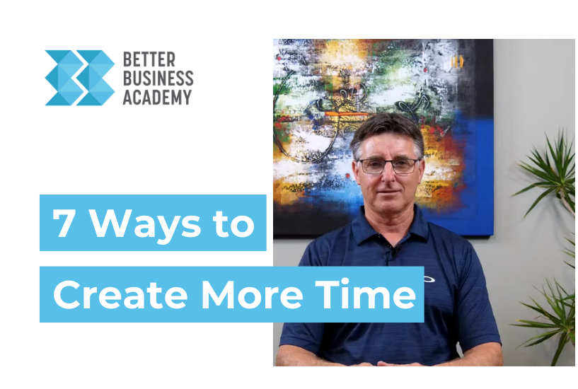 video still of Geoff Knox talking about 7 ways to create more time